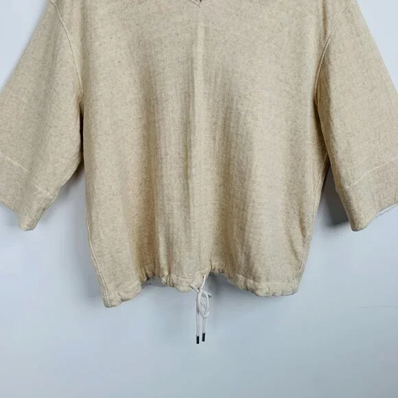 NWT Theory Drawstring Hooded Sweatshirt Size L - Picture 9 of 13